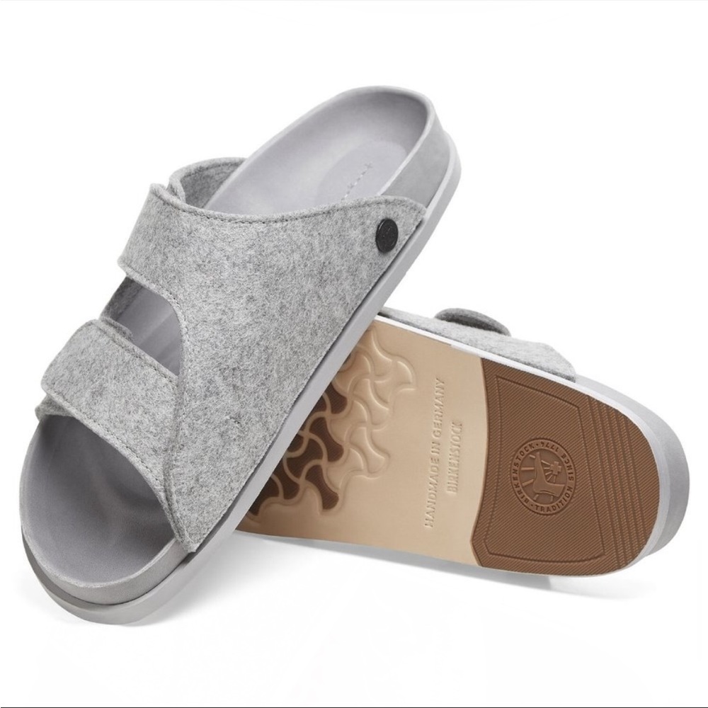 Birkenstock X Too Good Avant Forager Sandals Grey Wool Felt